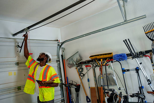 Professional Garage Door Panel Replacement technician working in Orosi, CA